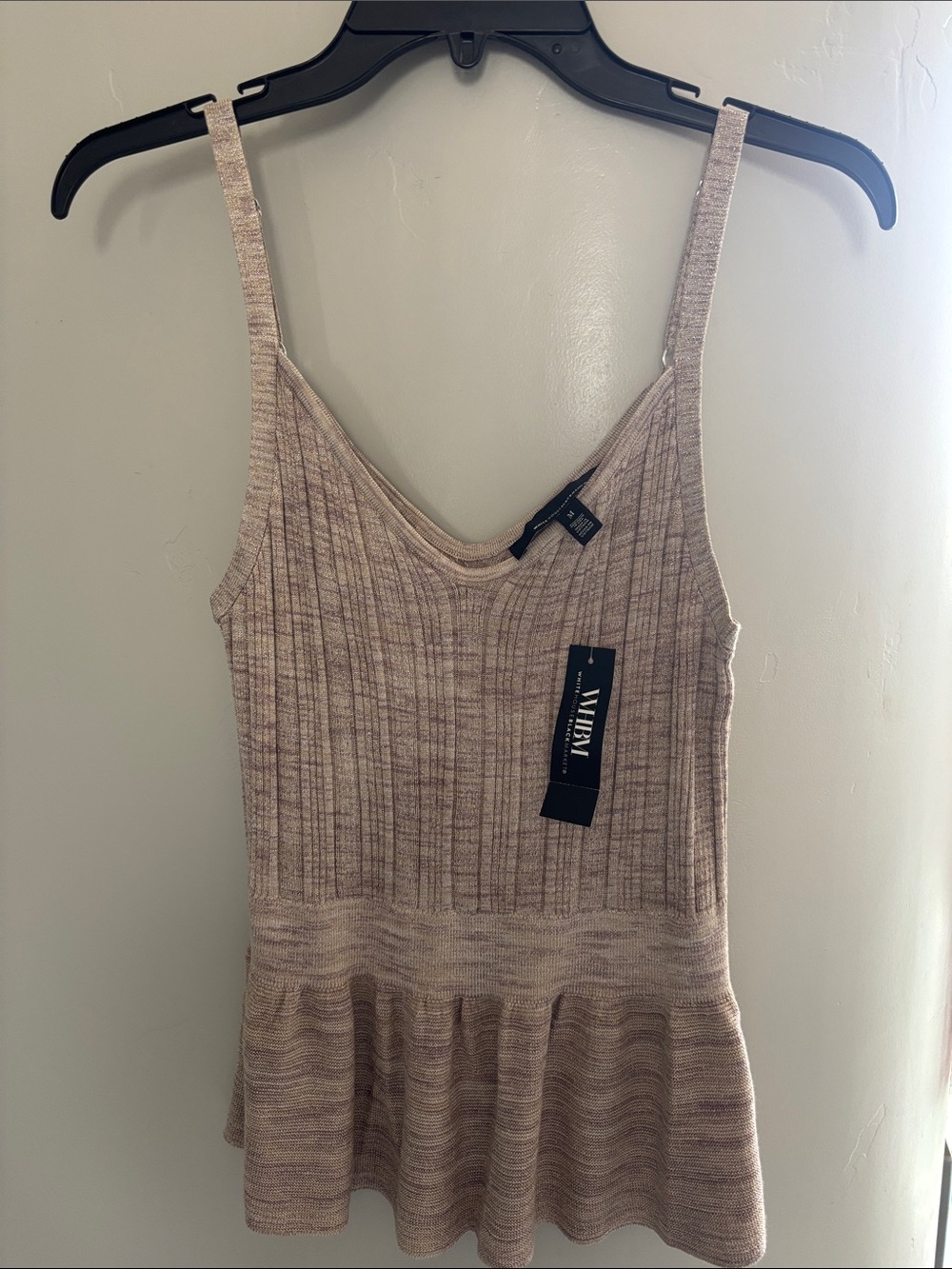 White House Black Market Shimmer Peplum Sweater